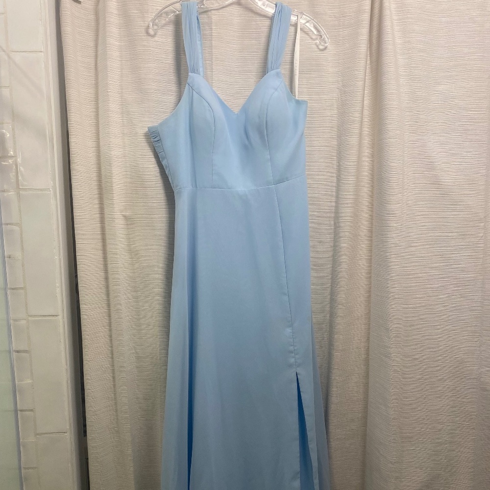 Size 8 Sky Blue Azazie Jane Bridesmaid Dress